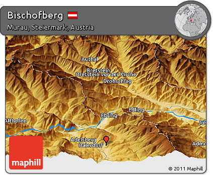 Physical Panoramic Map of Bischofberg