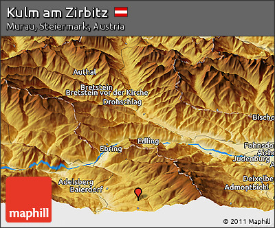 Physical Panoramic Map of Kulm Am Zirbitz