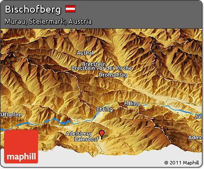 Physical Panoramic Map of Bischofberg