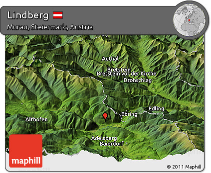 Satellite Panoramic Map of Lindberg