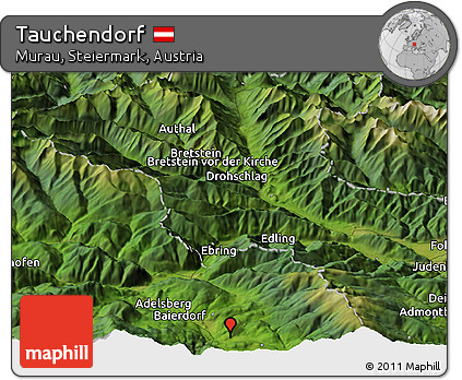 Satellite Panoramic Map of Tauchendorf