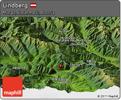 Satellite Panoramic Map of Lindberg