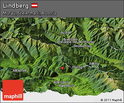 Satellite Panoramic Map of Lindberg