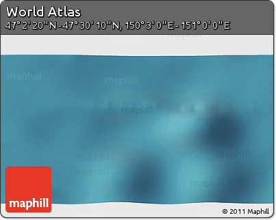 Satellite 3D Map of the Area around 47° 16' 15" N, 150° 31' 30" E