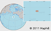 Gray Location Map of the area around 47° 16' 15" N, 157° 10' 30" W