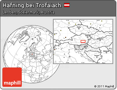 Blank Location Map of Hafning Bei Trofaiach
