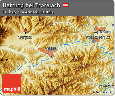 Physical Map of Hafning Bei Trofaiach