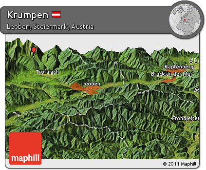 Satellite Panoramic Map of Krumpen
