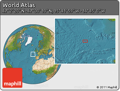 Satellite Location Map of the Area around 47° 16' 15" N, 15° 13' 29" W