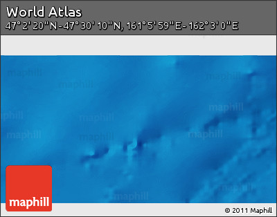 Physical 3D Map of the Area around 47° 16' 15" N, 161° 34' 29" E