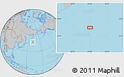 Gray Location Map of the area around 47° 16' 15" N, 161° 34' 29" E