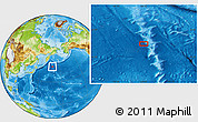 Physical Location Map of the area around 47° 16' 15" N, 168° 22' 30" E