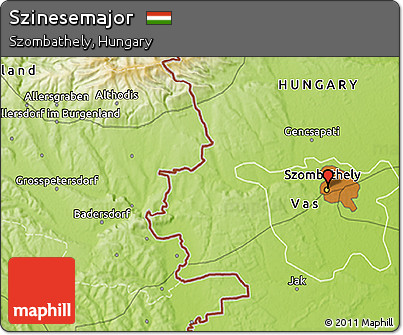 Physical 3D Map of Szinesemajor