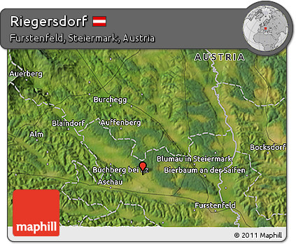 Satellite 3D Map of Riegersdorf