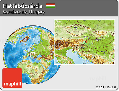 Physical Location Map of Hatlábúcsárda