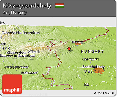 Physical Panoramic Map of Kőszegszerdahely
