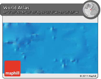 Shaded Relief 3D Map of the Area around 47° 16' 15" N, 16° 4' 29" W