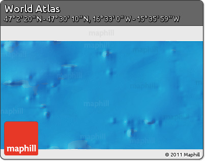 Shaded Relief 3D Map of the Area around 47° 16' 15" N, 16° 4' 29" W
