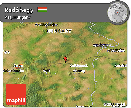 Satellite 3D Map of Radóhegy