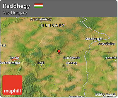 Satellite 3D Map of Radóhegy
