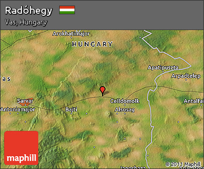 Satellite 3D Map of Radóhegy