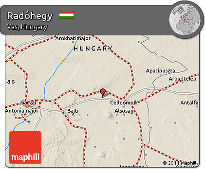 Shaded Relief 3D Map of Radóhegy