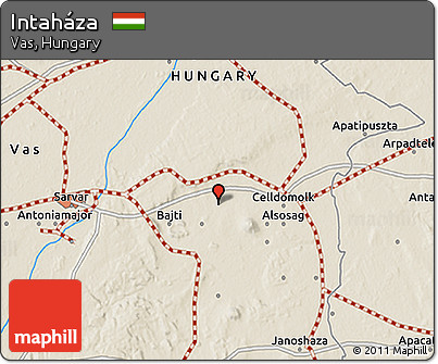 Shaded Relief 3D Map of Intaháza