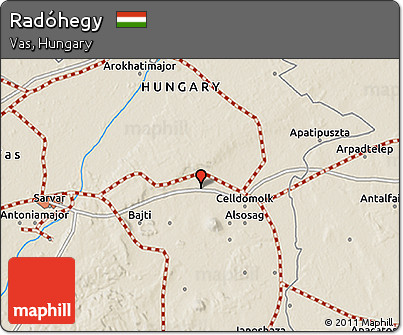 Shaded Relief 3D Map of Radóhegy