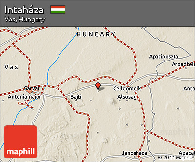 Shaded Relief 3D Map of Intaháza