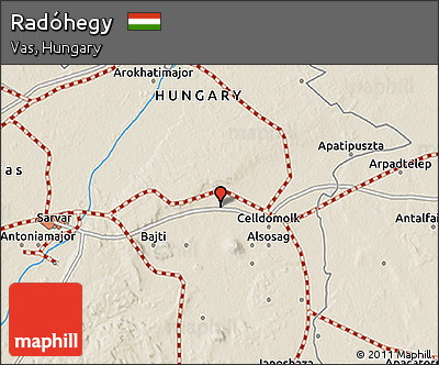 Shaded Relief 3D Map of Radóhegy
