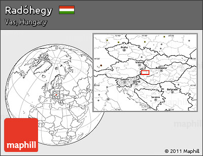 Blank Location Map of Radóhegy