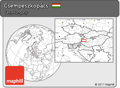 Blank Location Map of Csempeszkopács