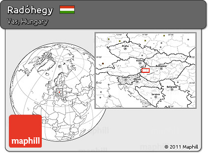 Blank Location Map of Radóhegy