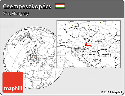 Blank Location Map of Csempeszkopács