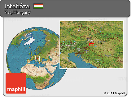 Satellite Location Map of Intaháza