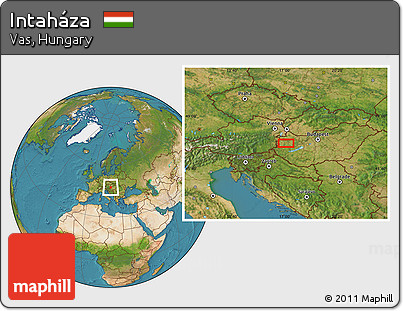 Satellite Location Map of Intaháza