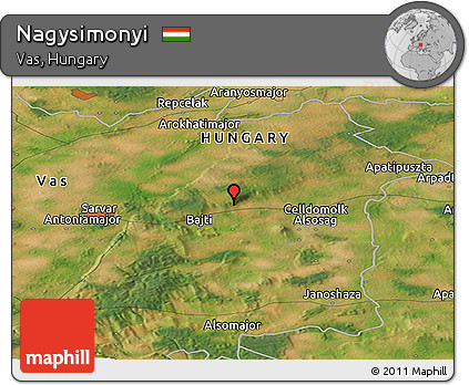 Satellite Panoramic Map of Nagysimonyi
