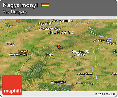 Satellite Panoramic Map of Nagysimonyi