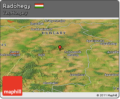 Satellite Panoramic Map of Radóhegy