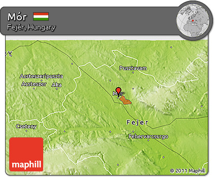 Physical 3D Map of Mór