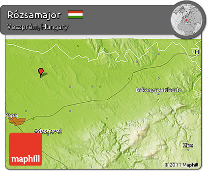 Physical 3D Map of Rózsamajor