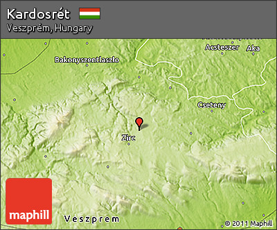 Physical 3D Map of Kardosrét