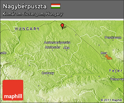 Physical 3D Map of Nagybérpuszta