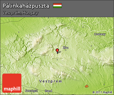 Physical 3D Map of Pálinkaházpuszta