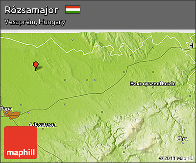 Physical 3D Map of Rózsamajor
