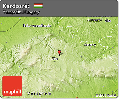 Physical 3D Map of Kardosrét
