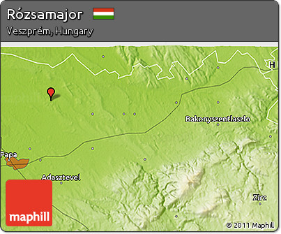 Physical 3D Map of Rózsamajor