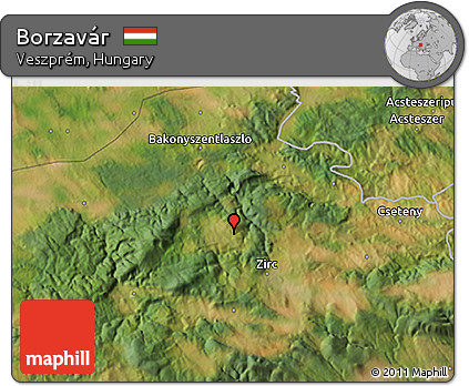 Satellite 3D Map of Borzavár