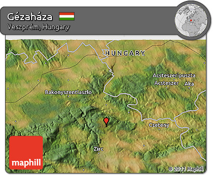 Satellite 3D Map of Gézaháza