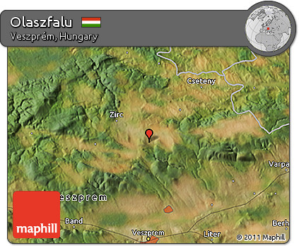 Satellite 3D Map of Olaszfalu
